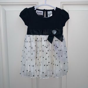 Blueberi Blvd, 6-9mo, Lovely Black & White Dress